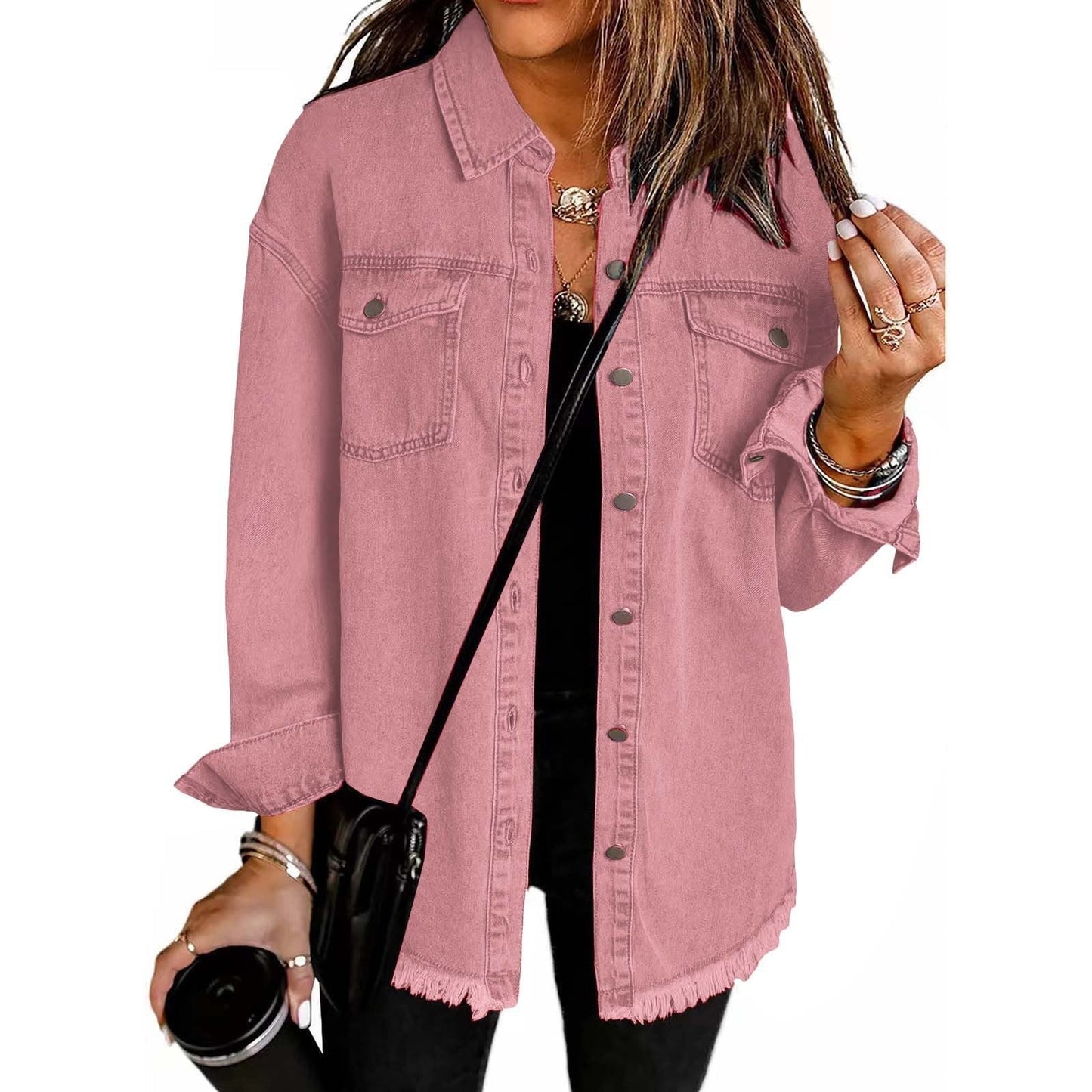 Elina – Jeansjacka med avslappnad oversized-look