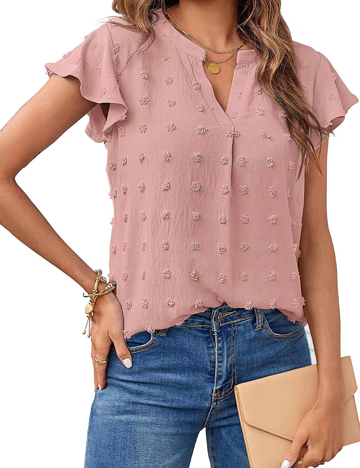 Adisa – Luchtige blouse met reliëfstructuur
