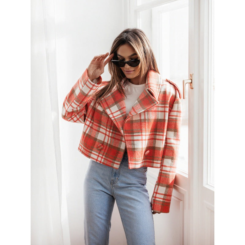 Orange Plaid / XL