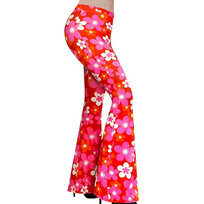 Aminael – Flared trousers with a floral pattern
