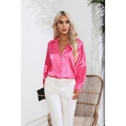 Nova - Silk blouse with waist accent