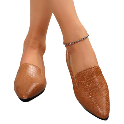 Ylena – Blå loafers med subtil struktur