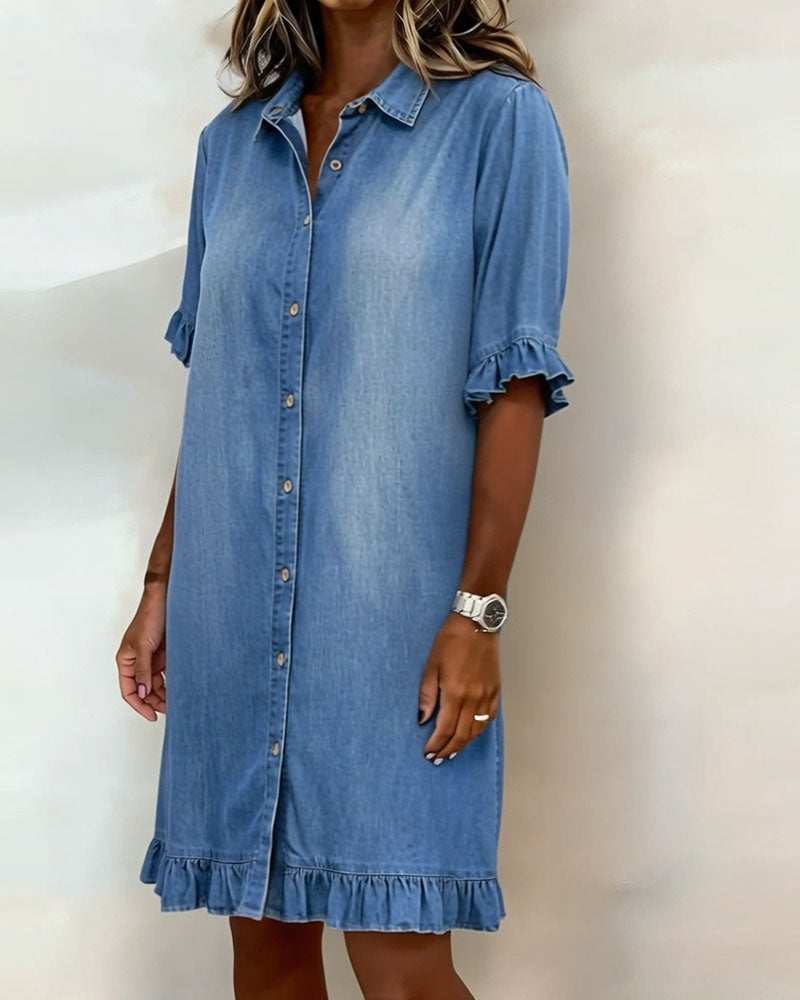 Maelis – Jeansklänning med mjuk feminin elegans
