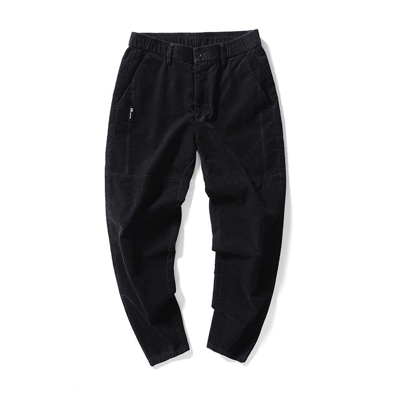 Yarik - Mörkgrå slim fit byxa med raffinerad struktur