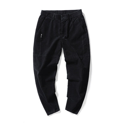 Yarik - Mörkgrå slim fit byxa med raffinerad struktur