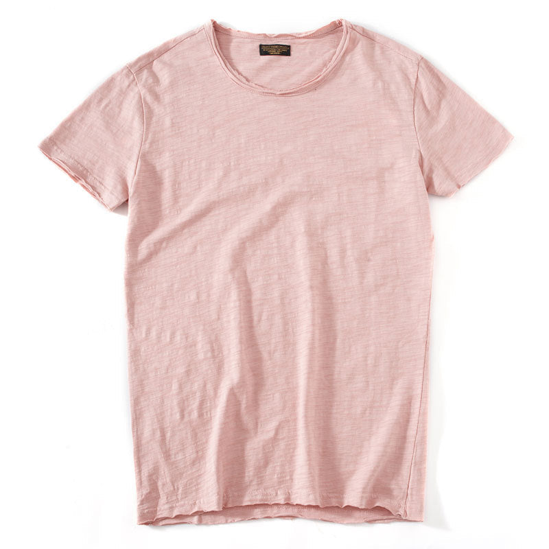 Loke – Ljusrosa Bas T-shirt med Mjuk Struktur