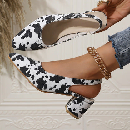 Wenja – Slingback klack med leopardmönster