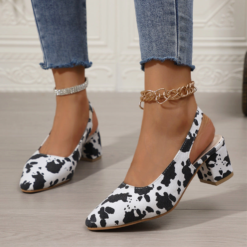 Wenja – Slingback klack med leopardmönster