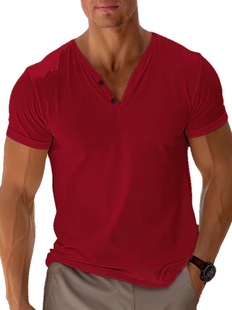 Eirik – Henley T-shirt med Avancerad Passform