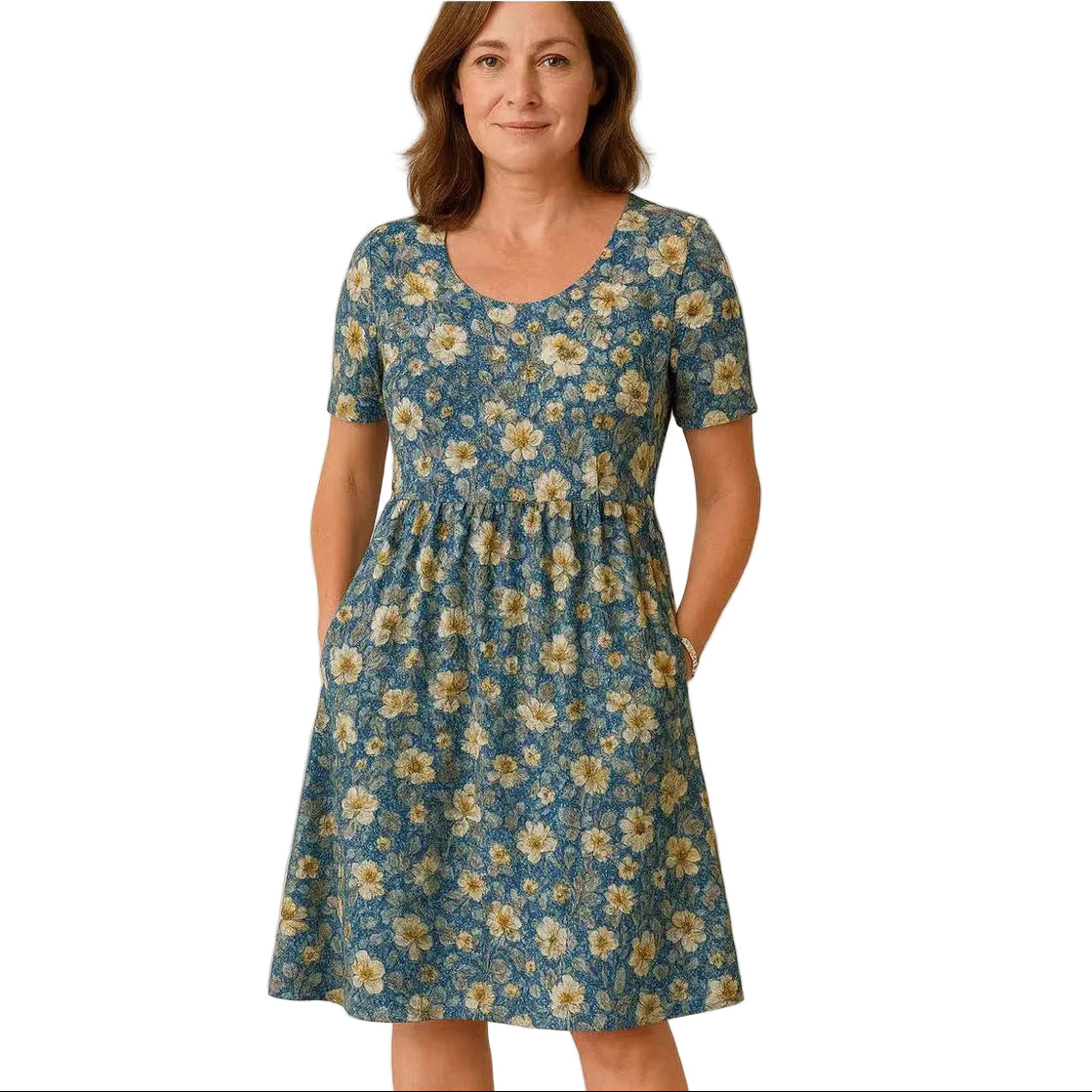 blommönster grönt / 6XL