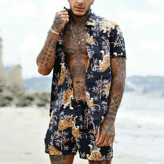 Perrin - Svart sommarset med tigertryck