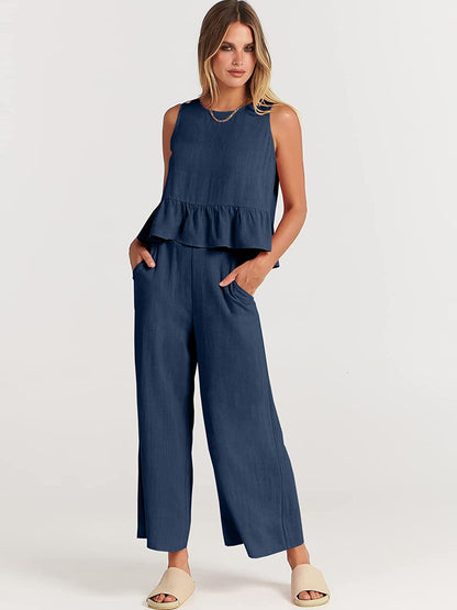Olivia - Luftigt 2-delat set med eleganta detaljer