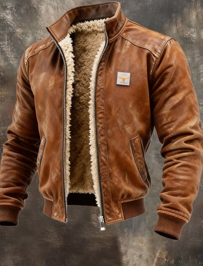 Ruben - Fodrad quiltad herrjacka med teddyfoder