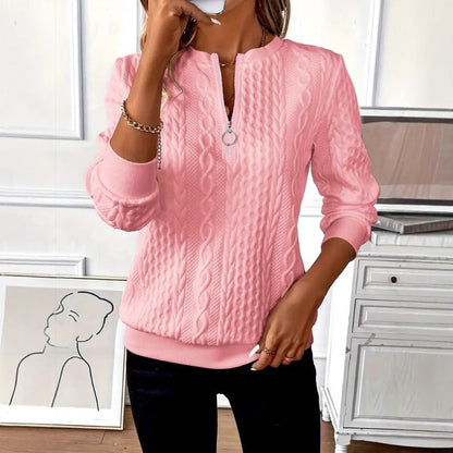 Olinea Kabeltröja med dragkedjedetalj