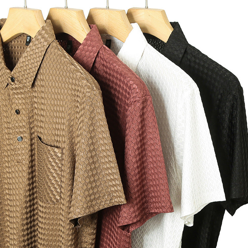 Riven – Textur Polo med bröstficka