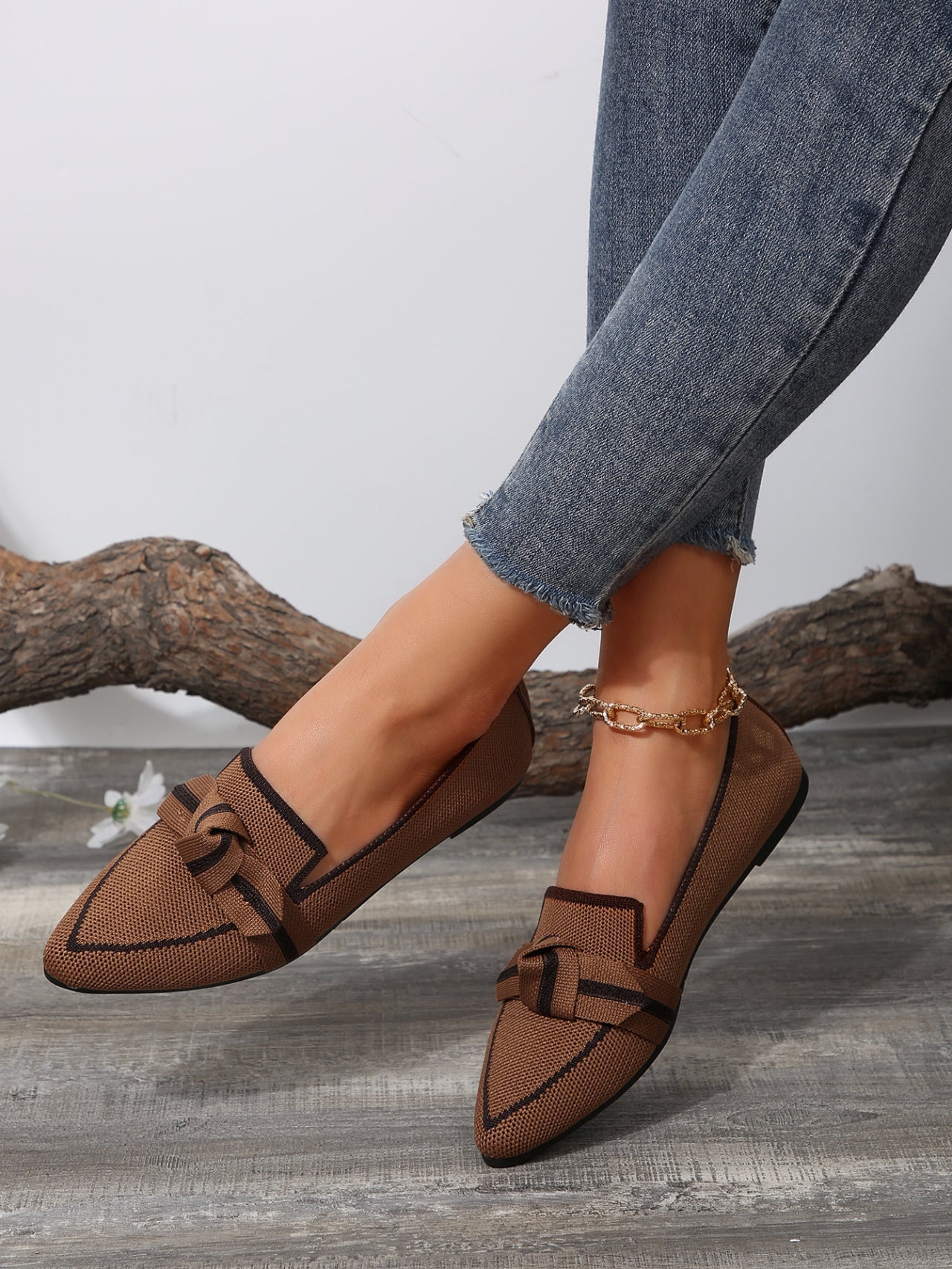 Viona – loafers med knutdetalj