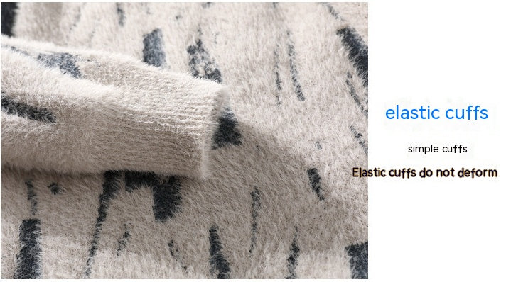 Willa Stickad tröja med abstrakt textur