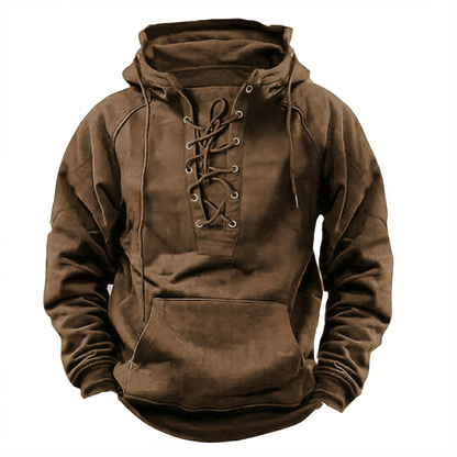 Falk – Löst sittande hoodie med snörning