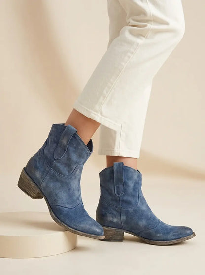 Mea – Boots i mjuk mocka med westernkänsla