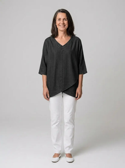 Svea - Relaxed denim top with a timeless feel