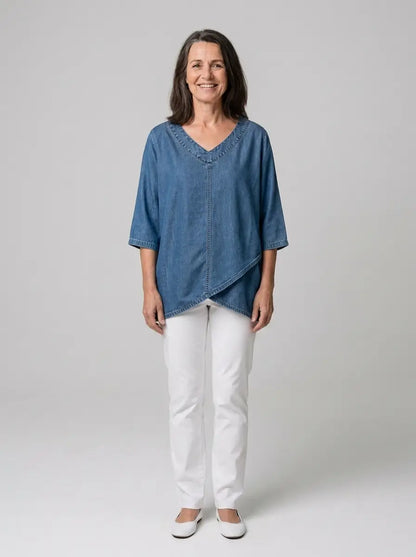 Svea - Relaxed denim top with a timeless feel
