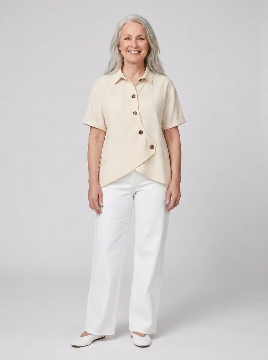 Ylvi - Blouse with asymmetrical design and elegant feel