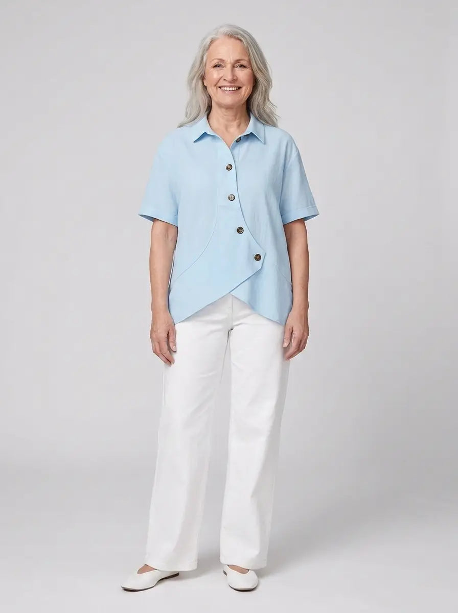 Ylvi - Blouse with asymmetrical design and elegant feel