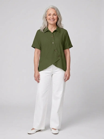 Ylvi - Blouse with asymmetrical design and elegant feel