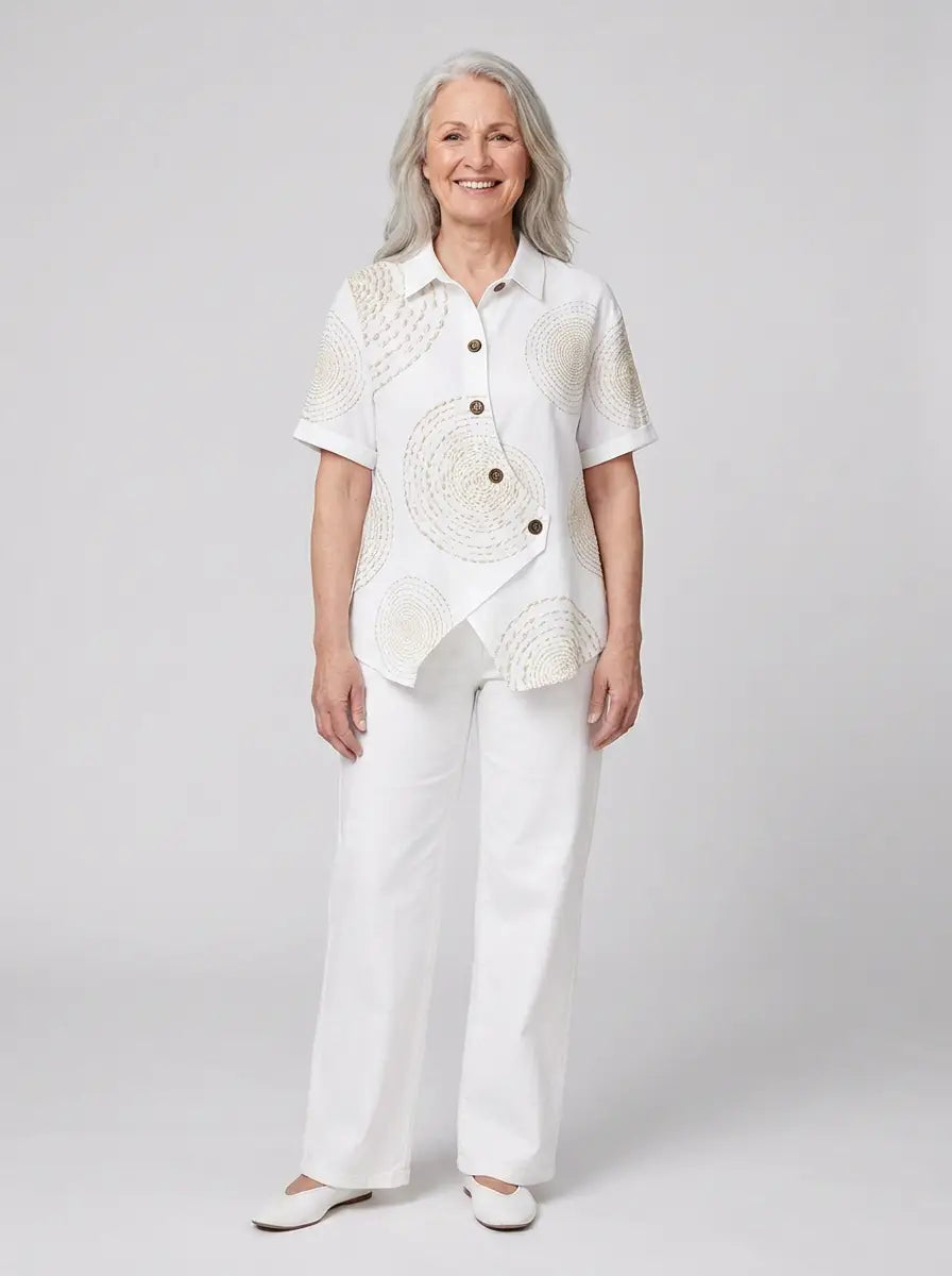 Ylvi - Blouse with asymmetrical design and elegant feel
