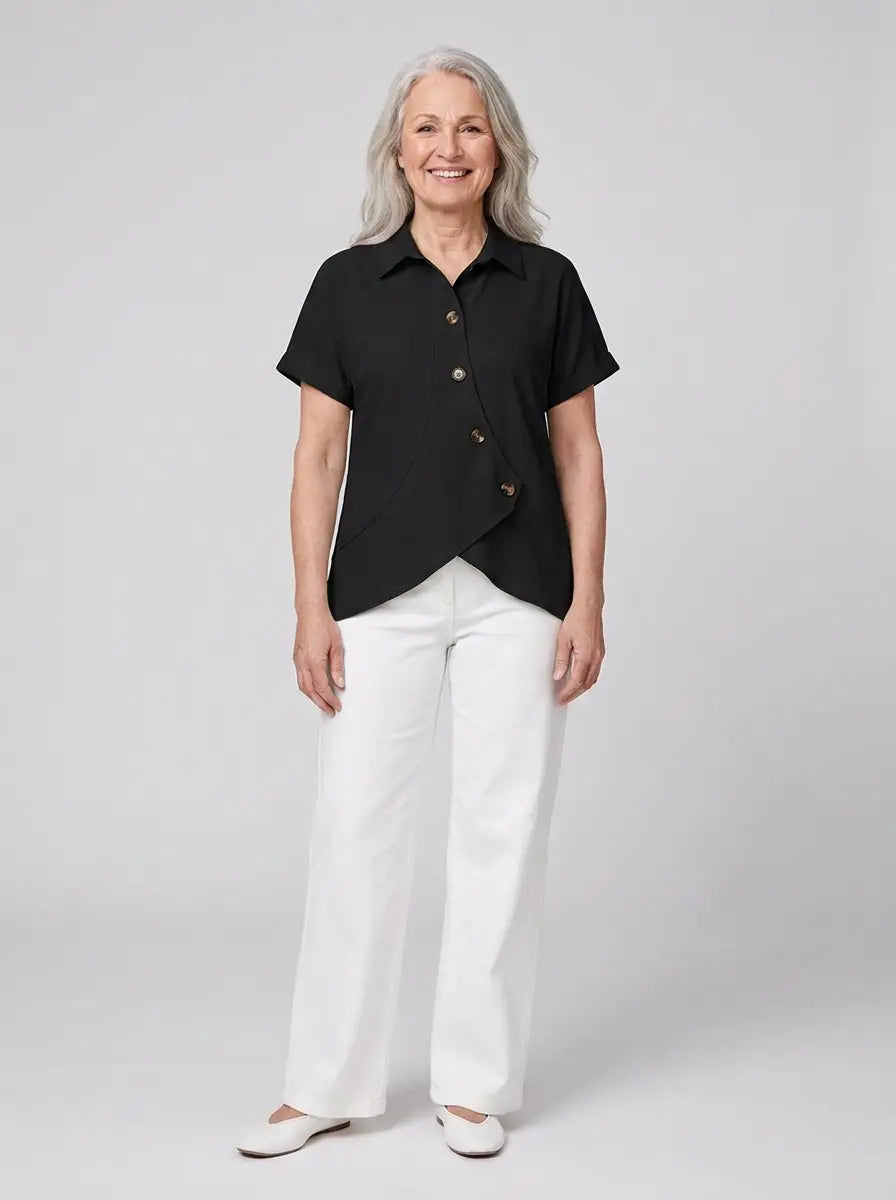 Ylvi - Blouse with asymmetrical design and elegant feel