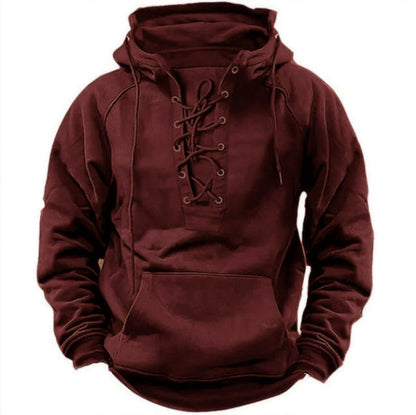 Falk – Löst sittande hoodie med snörning