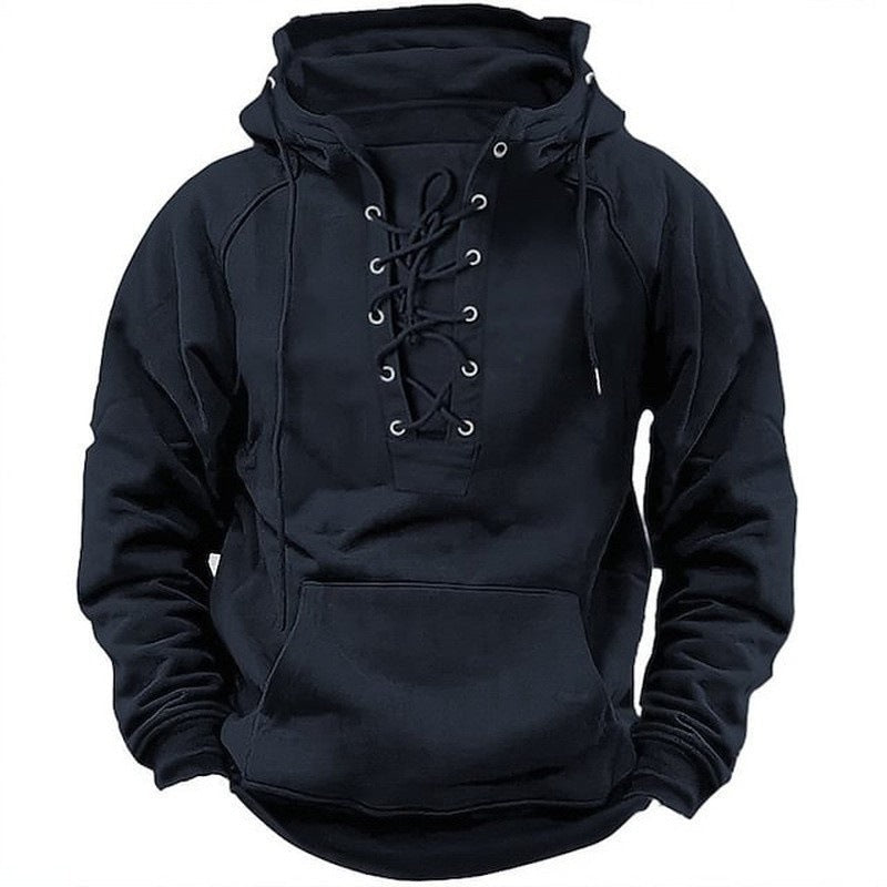 Falk – Löst sittande hoodie med snörning