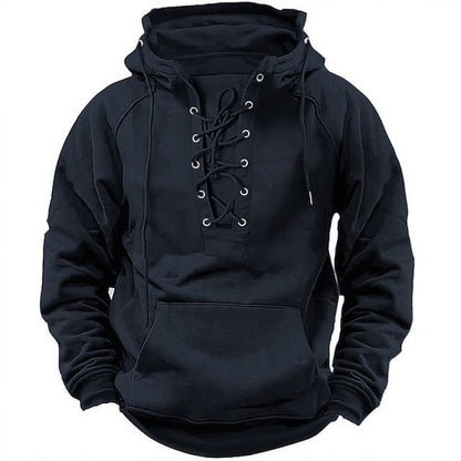 Falk – Löst sittande hoodie med snörning