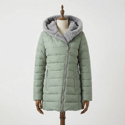 Asta – Fodrad vinterjacka med mjuk huva