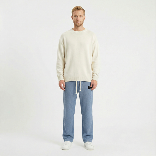 Johan – Avslappnade herrbyxor i våffelstruktur