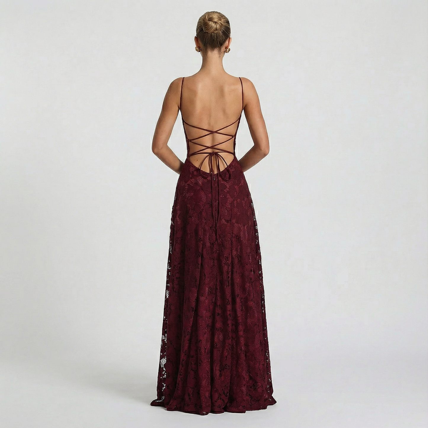 Linnea – Elegant ärmlös maxiklänning med hög midja