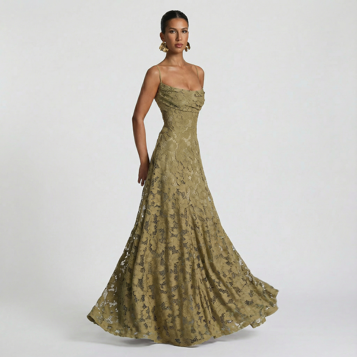 Linnea – Elegant ärmlös maxiklänning med hög midja