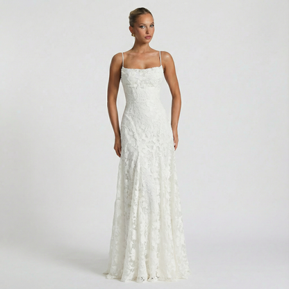 Linnea – Elegant ärmlös maxiklänning med hög midja