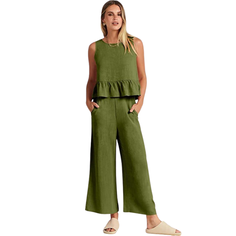 Olivia - Luftigt 2-delat set med eleganta detaljer