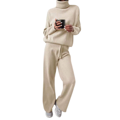 Elara - Mjukt 2-delat set med elegant polokrage