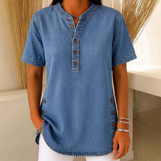 Tyra – Denimtopp med avslappnad elegans