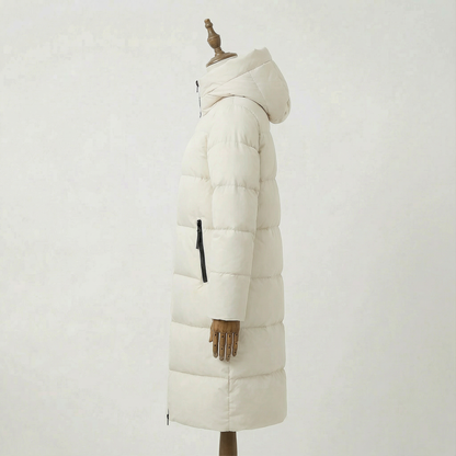 Ragna – Lång vadderad vinterjacka